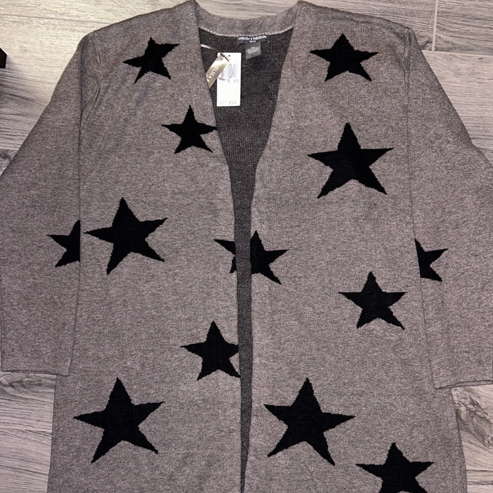 Grey petite small cardigan